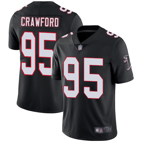 Atlanta Falcons Limited Black Men Jack Crawford Alternate Jersey NFL Football #95 Vapor Untouchable